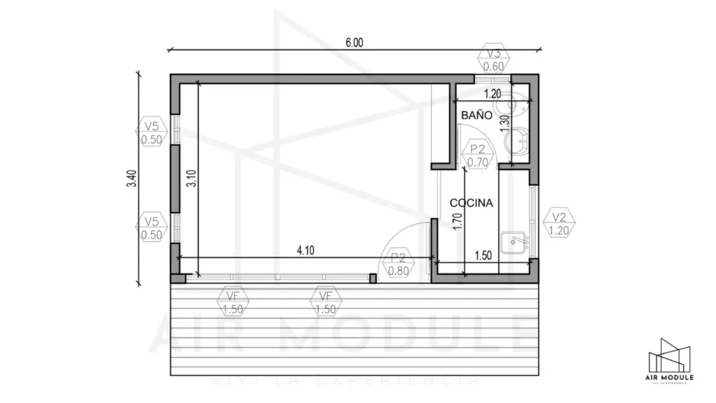 Modulo oficina - Plano